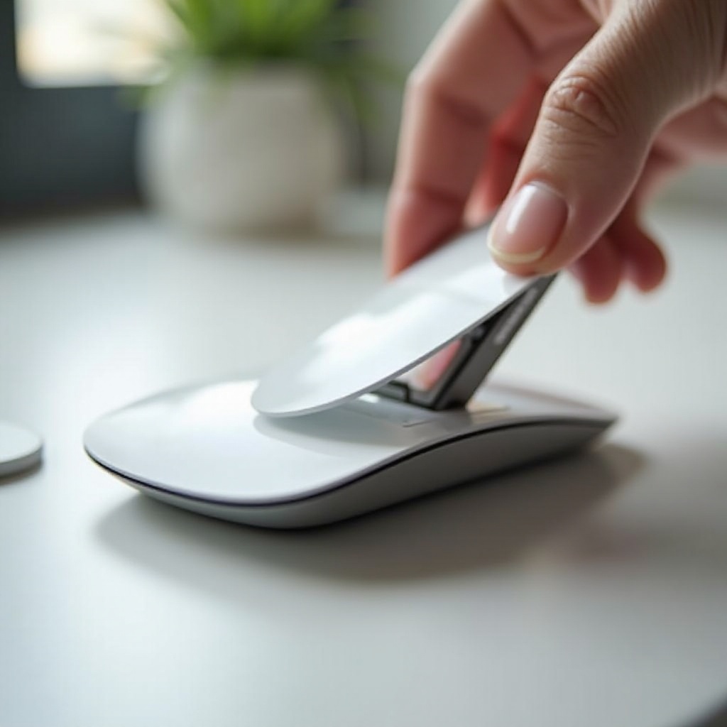 wie man die Batterien der Apple-Maus wechselt