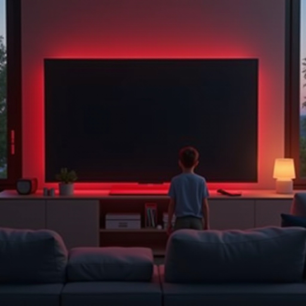 TV onn lampeggia luce rossa