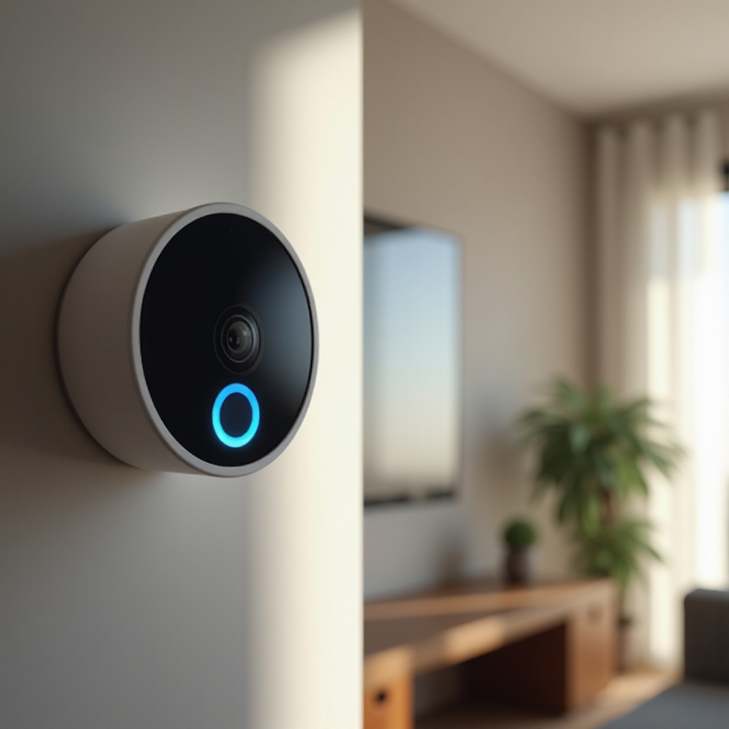 Nest Cam parpadea en azul
