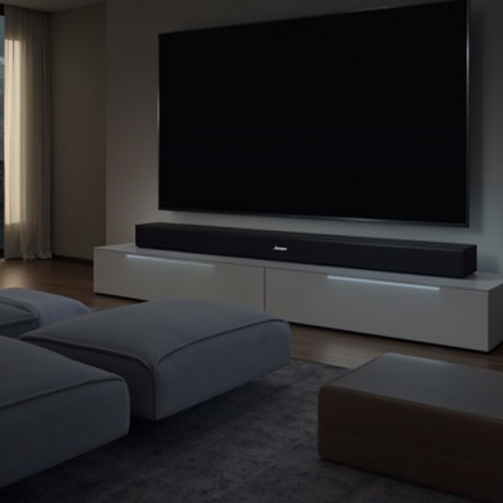 barra de sonido Bose luz blanca de izquierda a derecha