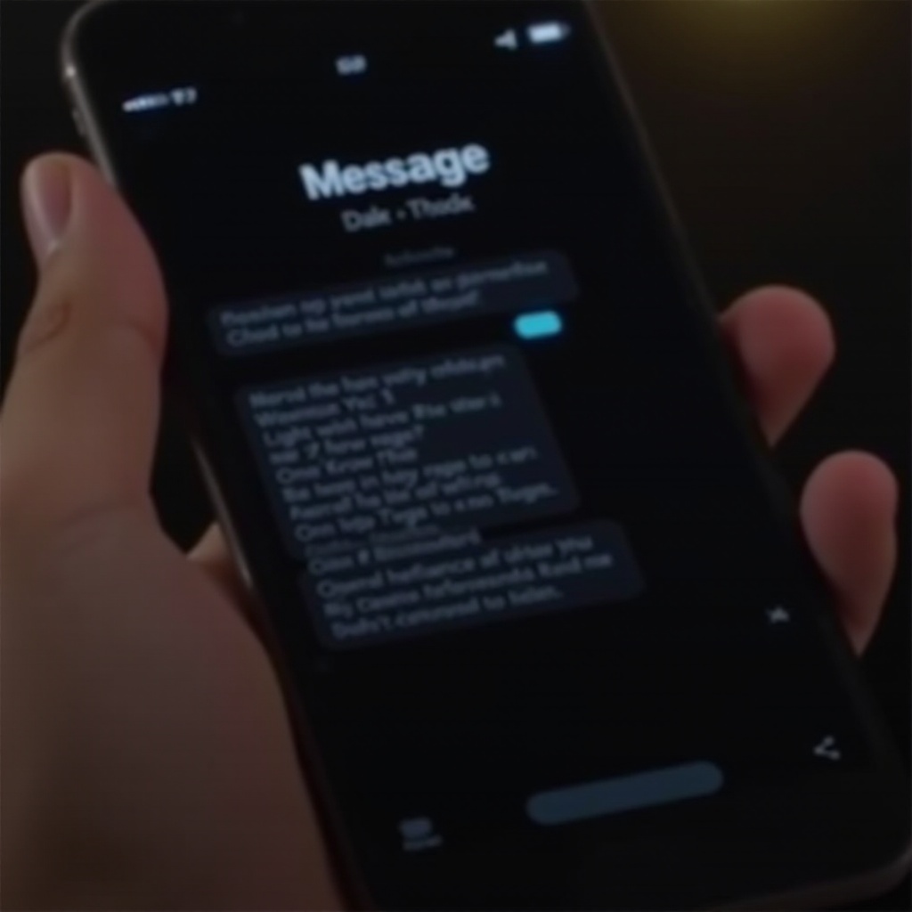 cómo hacer que los mensajes sean oscuros en iphone