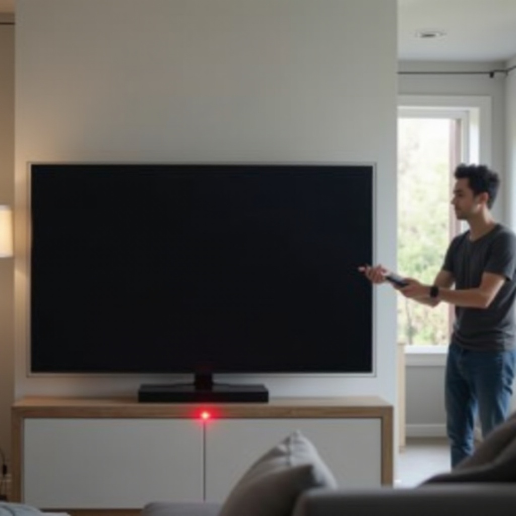 televisor onn parpadea luz roja