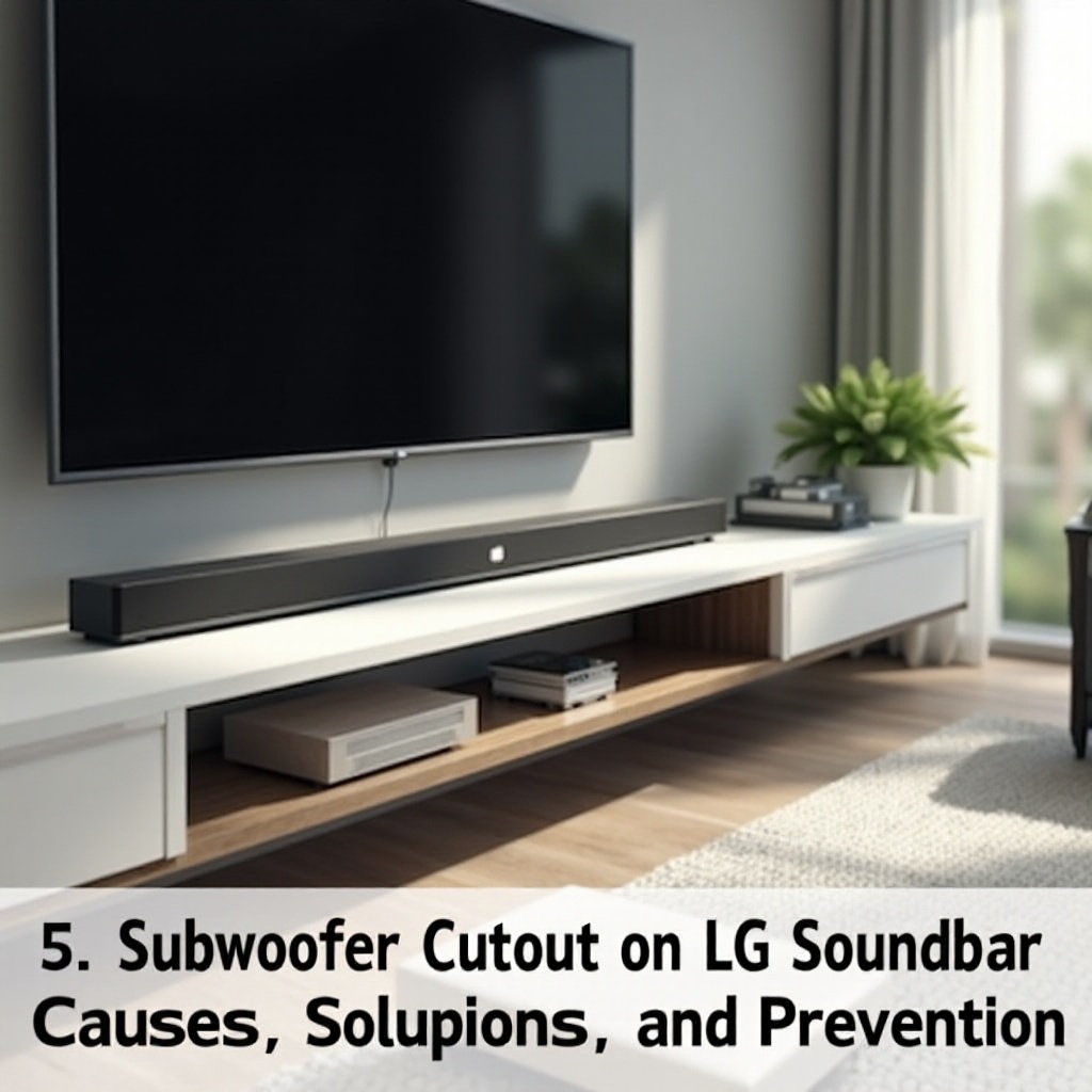 el subwoofer de la barra de sonido LG se corta