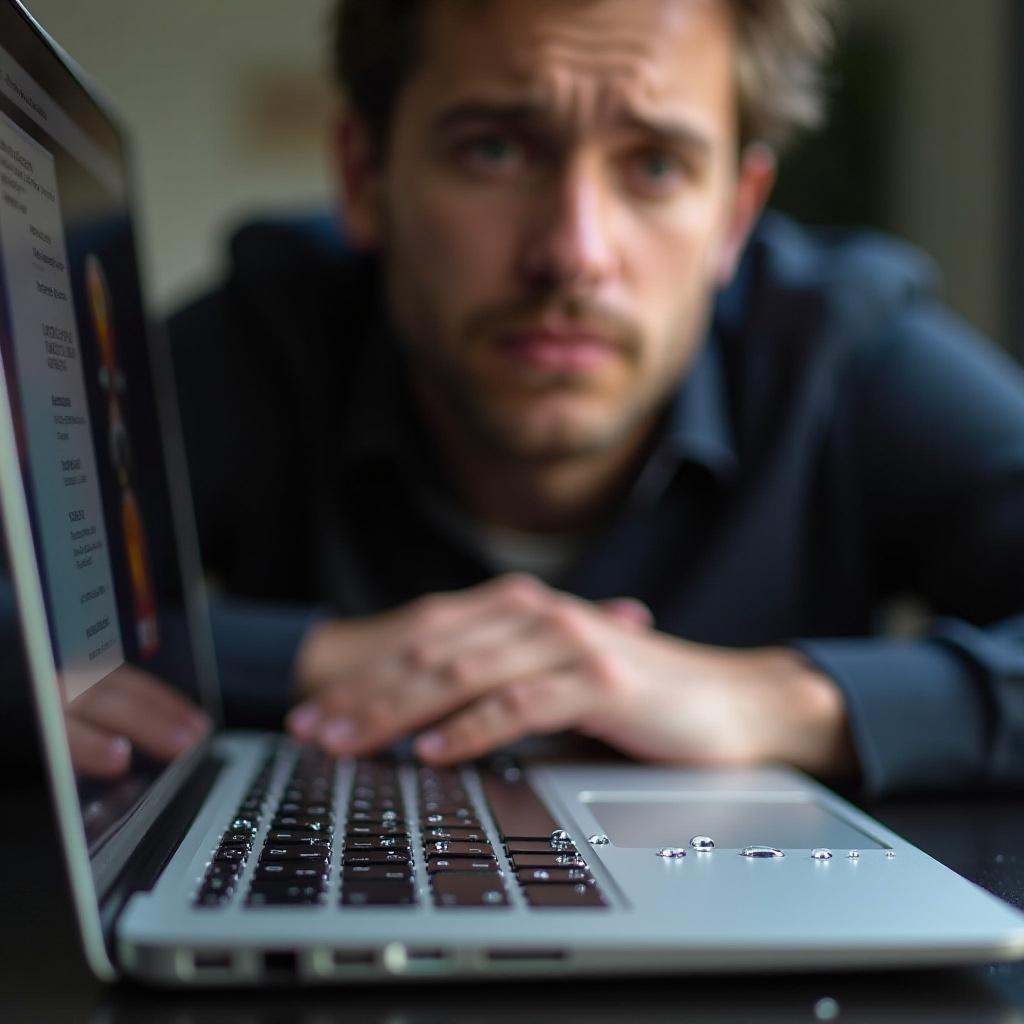 dropped water on macbook